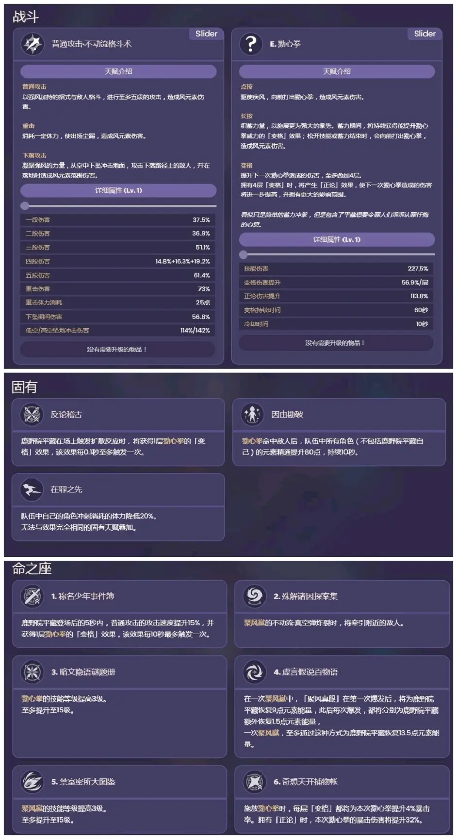 原神鹿野苑平藏技能效果
