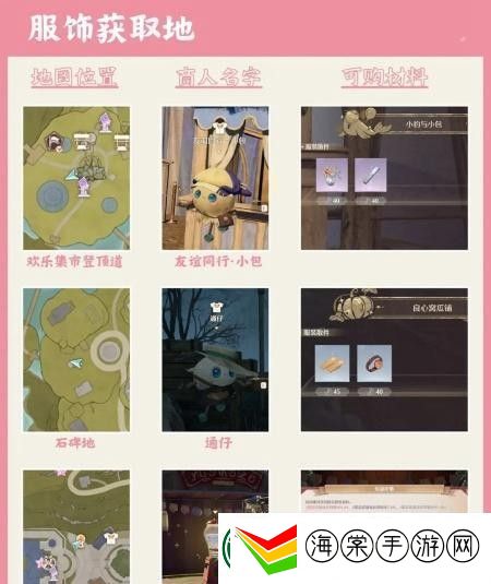 无限暖暖服饰材料获取方式